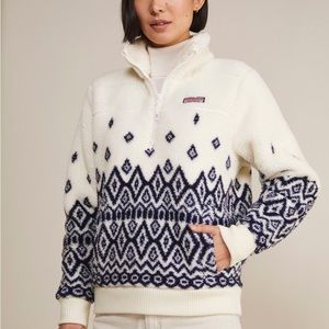 Vineyard Vines Fair Isle Plush Teddy Shep Jacket